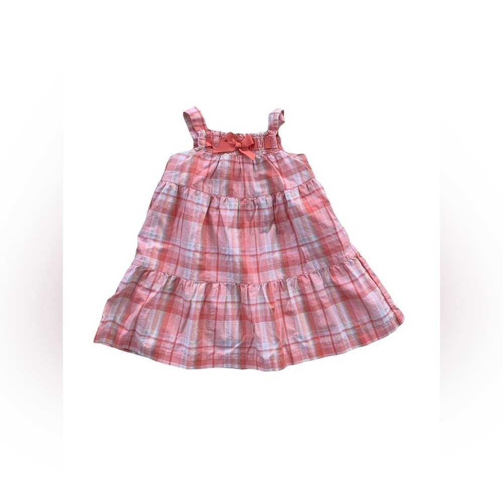 Janie and Jack Size 2T Plaid Butterfly Garden Dress